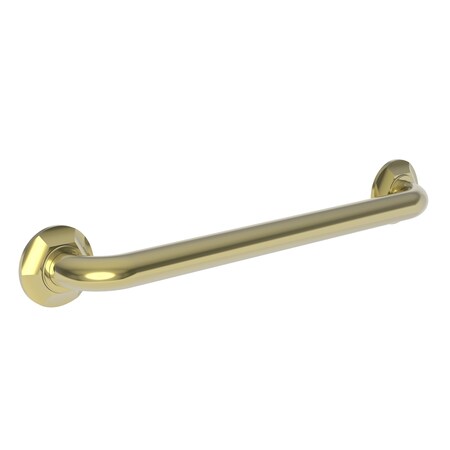 Newport Brass 21" L, Two Post, Solid Brass, 18" Grab Bar in Polished Brass  Uncoated (Living) 1200-3918/03N